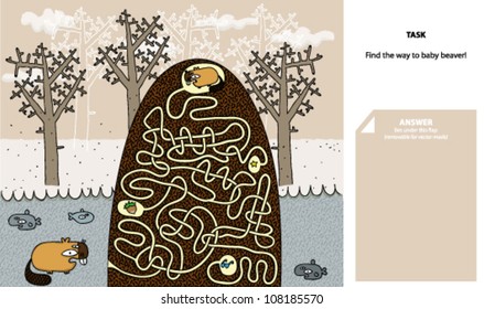 Beaver Maze Game with solution