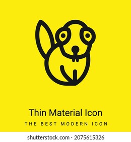 Beaver minimal bright yellow material icon