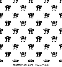 Beaver pattern vector seamless repeating for any web design