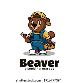 Beaver Plumbing Mascot Logo Design