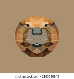 The Beaver polygon illustration vector