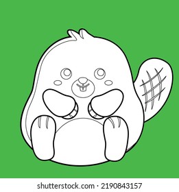 Beaver Pond Animal Theme Digital Stamp