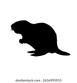 Beaver silhouette – vector illustration