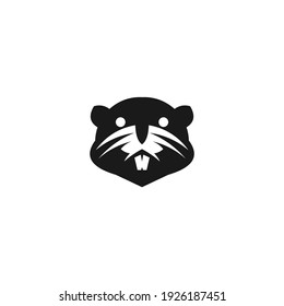 beaver siluet logo modern icon