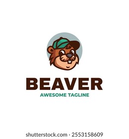 Beaver Simple Mascot Logo Template