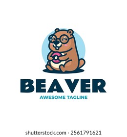 Beaver Simple Mascot Logo Template