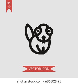 Beaver vector icon, illustration symbol