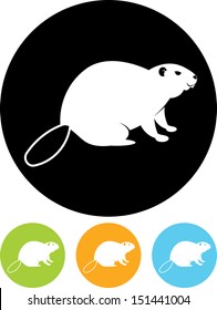 Beaver vector icon isolated