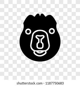 Beaver vector icon isolated on transparent background, Beaver transparency logo concept