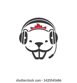 Beaver vector logo design. Beaver icon