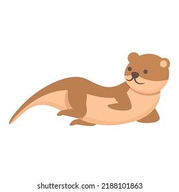 Beaver weasel icon cartoon vector. Cute animal. Mink ferret