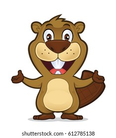 Beaver in welcoming gesture