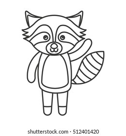 beaver winter clothes character vector illustration design