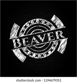 Beaver written with chalkboard texture