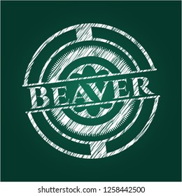 Beaver written on a blackboard