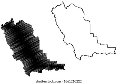 Beaverhead County, Montana (U.S. county, United States of America, USA, U.S., US) map vector illustration, scribble sketch Beaverhead map