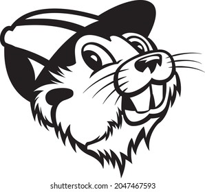 Beavers Mascot For Logo And Tshirts