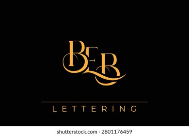 BEB Elegant Monogram Logo Design With Decorative Lettering. Elegant Monogram Logo Design with Decorative Elements and Typography