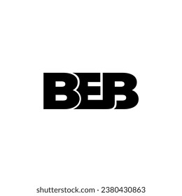 BEB initial letter monogram typography logo vector
