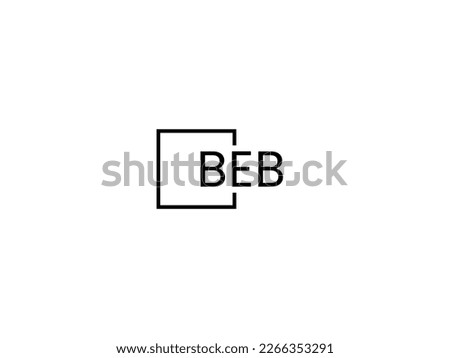 BEB Letter Initial Logo Design Vector Illustration Foto stock © 