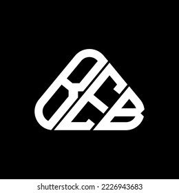 BEB letter logo creative design with vector graphic, BEB simple and modern logo in round triangle shape.