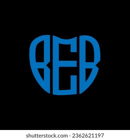 BEB letter logo creative design. BEB unique design.
