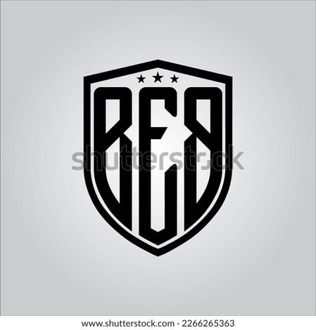 BEB letter logo. Letter design with black background. This is gold letter logo. Use stylist fashion logo. Decorative design. Foto stock © 