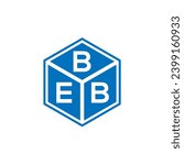 BEB letter logo design on black background. BEB creative initials letter logo concept. BEB letter design.
