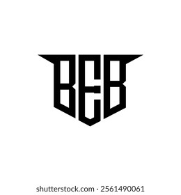 BEB letter logo design with white background in illustrator, vector logo modern alphabet font overlap style, calligraphy designs for logo, Poster, Invitation, etc.