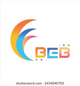 BEB letter technology Web logo design on white background. BEB uppercase monogram logo and typography for technology, business and real estate brand.
