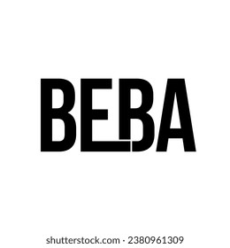 Beba company brand name initial letters icon.