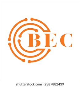 BEC letter design. BEC letter technology logo design on white background. BEC Monogram logo design for entrepreneur and business