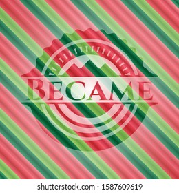 Became christmas emblem. Vector Illustration. Detailed.