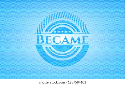 Became water concept emblem.