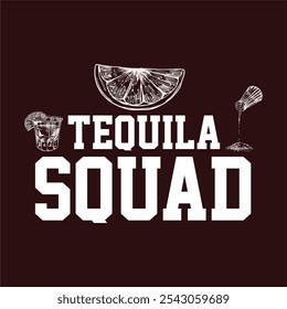 "Tequila: Porque nenhuma grande história começou com salada" t design de camisa