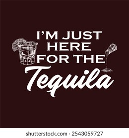 "Tequila: Porque nenhuma grande história começou com salada" t design de camisa