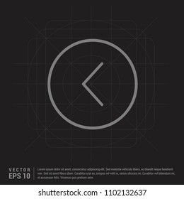 Beck arrow icon - Black Creative Background