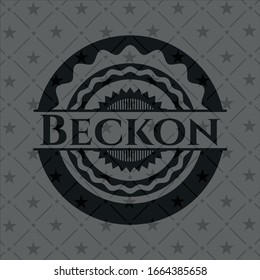 Beckon black emblem. Vector Illustration. Detailed.