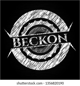 Beckon chalkboard emblem written on a blackboard