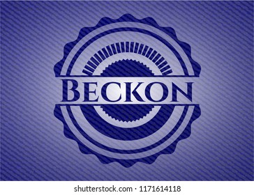 Beckon emblem with denim texture