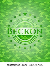 Beckon green mosaic emblem