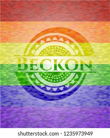 Beckon lgbt colors emblem 