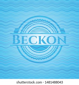 Beckon light blue water emblem background. Vector Illustration. Detailed.