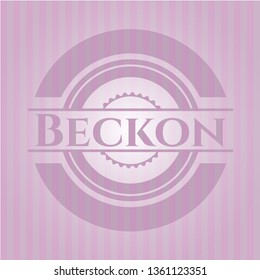 Beckon pink emblem. Vintage.