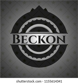 Beckon realistic black emblem