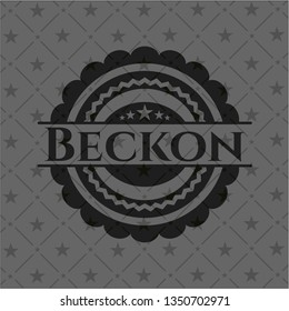 Beckon realistic black emblem