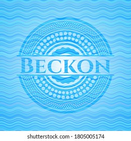 Beckon water concept style badge. Vector Illustration. Detailed. 