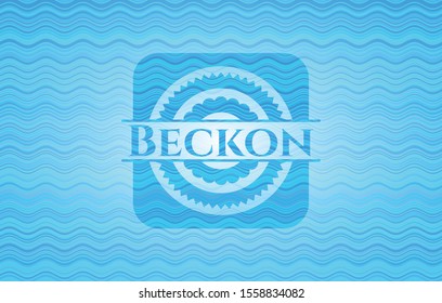 Beckon water wave concept badge background. Vector Illustration. Detailed.