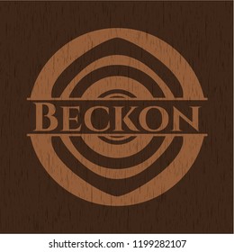 Beckon wood icon or emblem