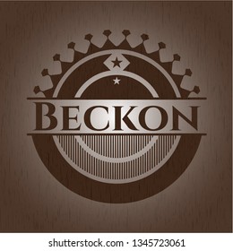 Beckon wooden emblem